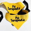 Dog Bandana – DOG THERAPIST – Psiakrew, personalized tied handkerchief, yellow bandana scarf