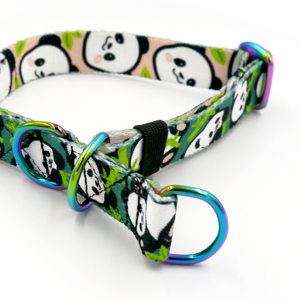 Half-Choke-Halsband Bamboo Panda, 2 cm breit, für kleine Hunde, holo Accessoires