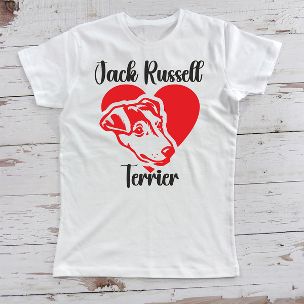 Personalizowana Koszulka damska z Psem rasy Jack Russell Terrier Psiakrew