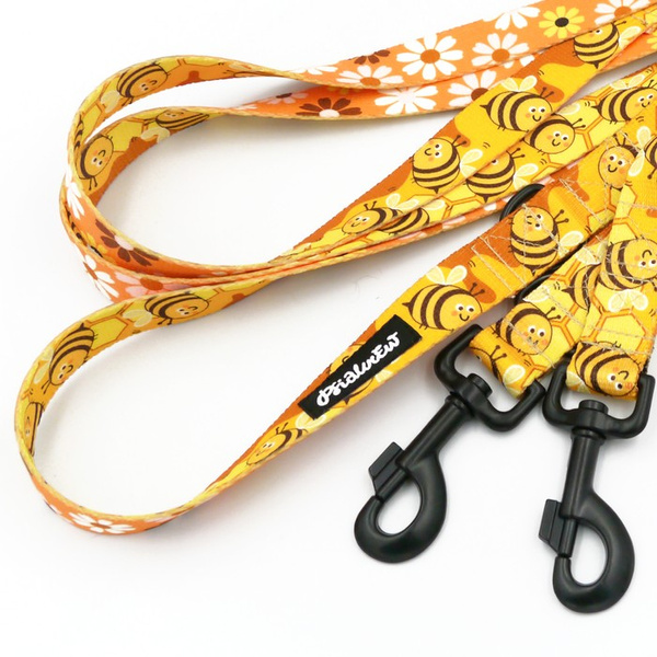 Dog Leash Busy Bees snap hook black 8cm