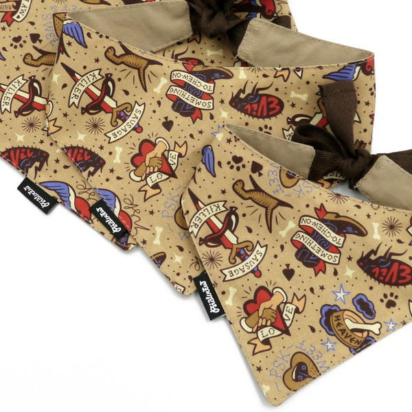 Hundehalstuch Dog Tattoo Psiakrew gebundenes Taschentuch, Schal