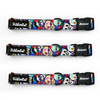 Dog Collar Psiakrew Día de los Muertos, 2 cm 0.78"  wide, for small dogs black extras