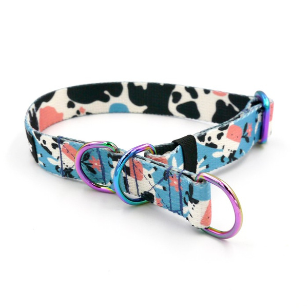 Half-choke collar Spotted Cow Psiakrew, 2 cm wide, for small dogs, Holo extras