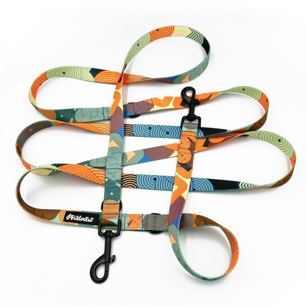 Long Dog Leash Geo Snake width 2 cm (0.78") wide, , black snap hook