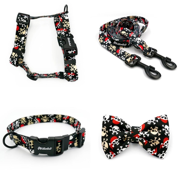 ACCESSORY KIT. Big dog. Pirates Psiakrew Series; Collar, Harness, Leash, Bow Tie