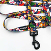 Long Dog Leash Winter is coming width 2.5 cm, 1"  wide, snap hook black 8 cm