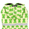 Dog Hoodie Green Frogs Psiakrew, reflective inserts, frogs print