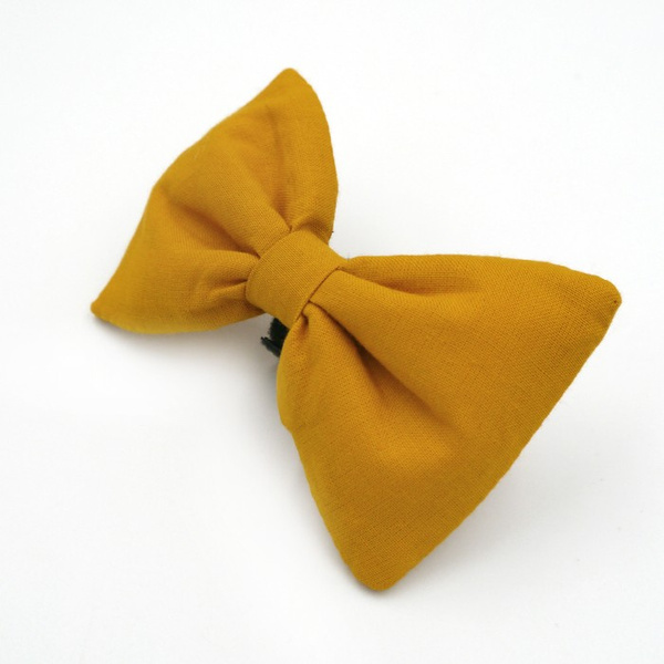 Dog Bow mustard yellow Psiakrew, Pet Bow Tie, Bowtie, Collar Attachment