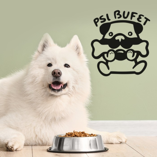 DOG BUFFET decorative and information wall decal Psiakrew