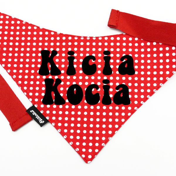 Bandana with the name of the Dog Psiakrew, personalized tied handkerchief, red bandana scarf