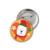 Dog Bobtail Christmas Badge Psiakrew Button Badzyk 25mm