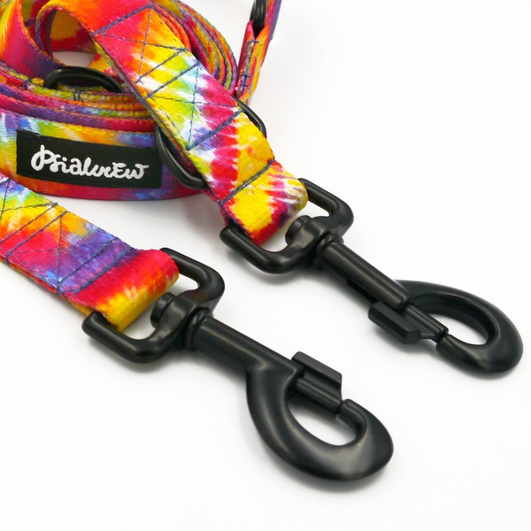 Dog Leash Tie Dye snap hook black 8cm