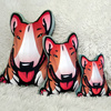 Decorative Dog Pillow Cushion Bull Terrier red cuddly mascot