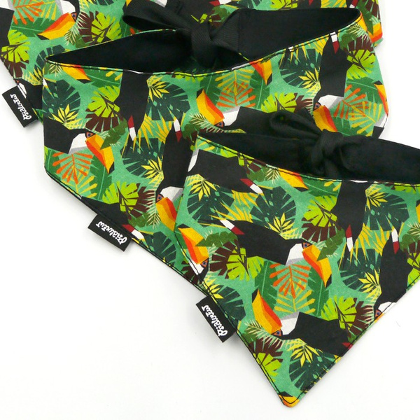 Premium Dog Bandana Toucan handkerchief style to tie around your pet’s neck