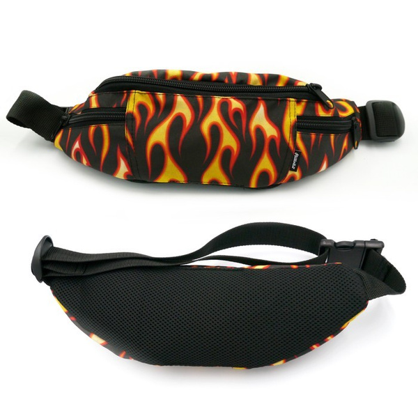 Fanny Pack Hip Bag, Bum Bag Dog on Fire Psiakrew