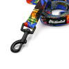 Walking leash for Dog Colorful Thicket Psiakrew, width 2 cm, black snap hook 6 cm