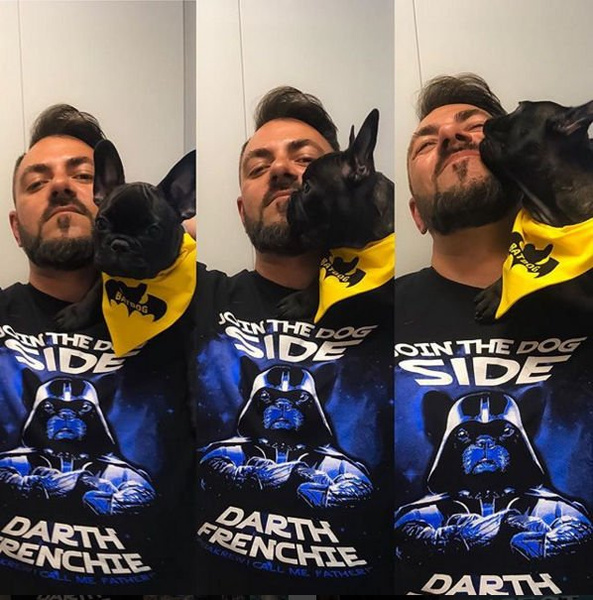 Koszulka Pies Bulldog Francuski Darth Frenchie T-shirt męski Psiakrew
