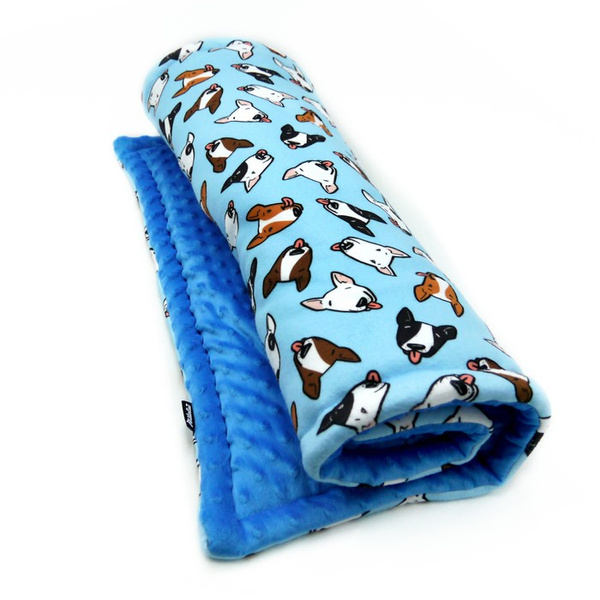 Dog Blanket Bull Terriers Psiakrew, Mat, Minky fleece plaid