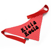 Bandana with the name of the Dog Psiakrew, personalized tied handkerchief, red bandana scarf