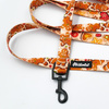 Dog Leash Cinnamon Gingerbread Psiakrew width 2.5 cm, 1"  wide, snap hook black 6cm