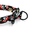 Half-choke collar Pirates, 4 cm wide, medium and big dogs, black extras