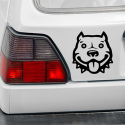 Pit Bull Terrier Psiakrew dog car sticker for light car bodies