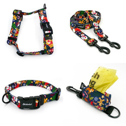 ACCESSORY KIT. Big dog. Winter is Coming Psiakrew Series; Collar, Harness, Leash, Pouch