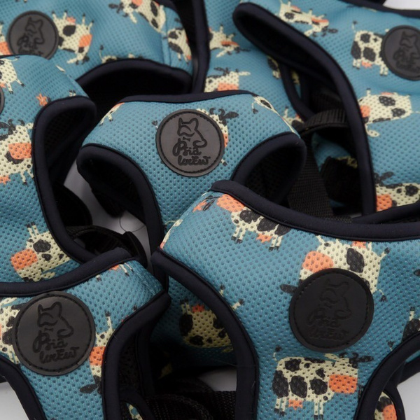 Szelki dla Psa- Łaciata Krówka- bezuciskowe Wygodne Ultramiękkie Psiakrew