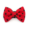 Red Dog Bow Tie with black polka dots, elegant classic Psiakrew bow