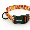 Dog Collar Cinnamon Gingerbread Psiakrew 2.5 cm 1"  wide, black fittings