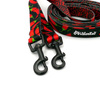 Long Dog Leash Red Hot Chili Psiakrew width 2 cm (0.78"), black snap hook 6 cm