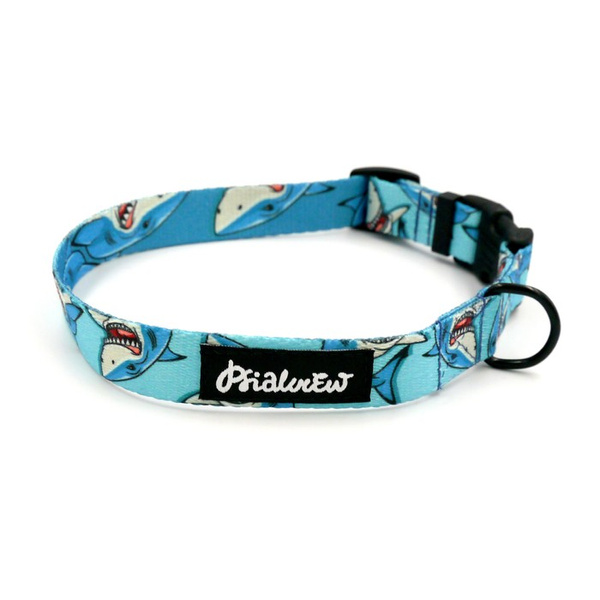 Dog Collar Psiakrew Shark 2.5 cm, 1"  wide, black extras