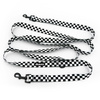 Hundeleine Checker Psiakrew, Breite 2,5 cm, Karabiner 6 cm schwarz
