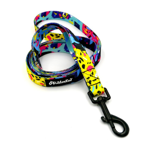 City leash for Dog Terrazzo, width 2 cm, black carabiner 7 cm