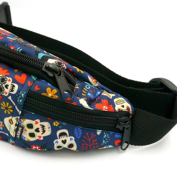 Fanny Pack Hip Bag, Bum Bag Psiakrew Día de los Muertos