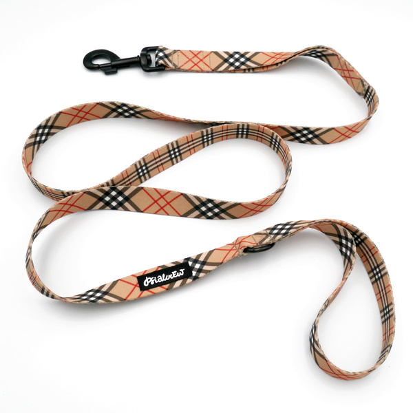 Dog Leash Dogberry Psiakrew width 2.5 cm, 1" wide, big black snap hook 8 cm