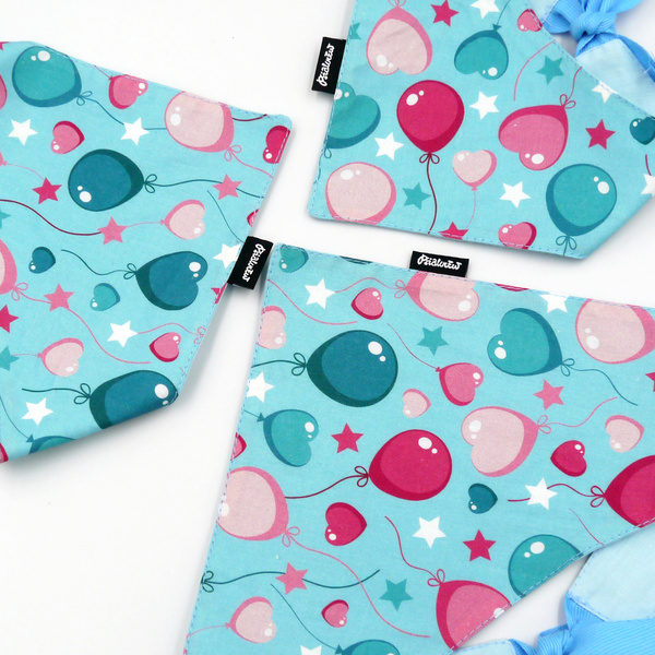 Dog bandana Balloon Love Psiakrew handkerchief style to tie around your pet’s neck