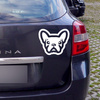 French Bulldog Psiakrew dog car sticker for dark car bodies