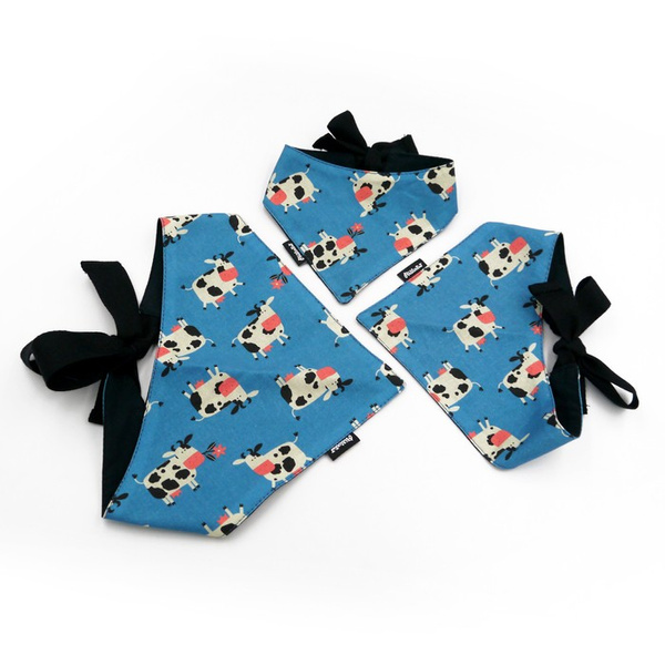 Dog Bandana Spotted Cow Psiakrew handkerchief style to tie around your pet’s neck