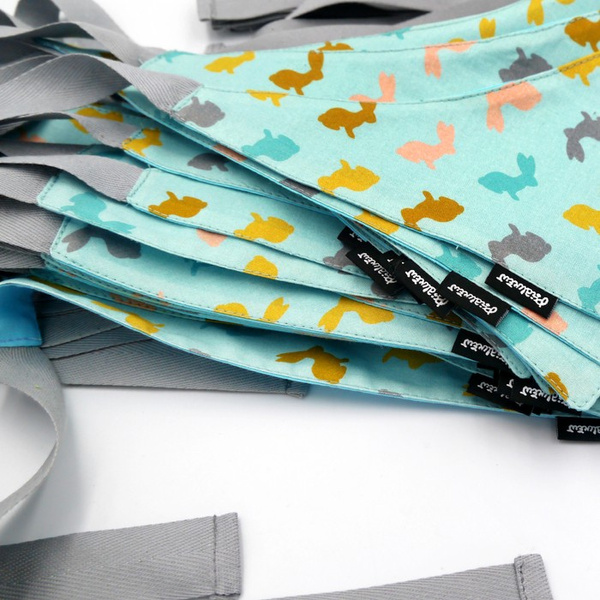 Dog Bandana Easter Bunny Psiakrew handkerchief style to tie around your pet’s neck