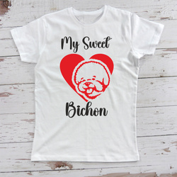 Personalized Women's T-Shirt with Bichon Frise Dog – Psiakrew