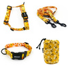 ACCESSORY KIT. Big dog. Busy Bees Psiakrew Series; Collar, Harness, Leash, Sachet for dog treats