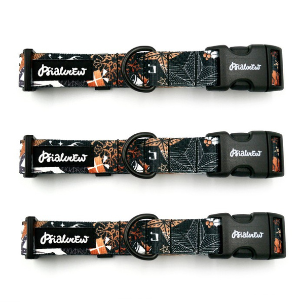 Obroża dla psa regulowana klamra zatrzaskowa Deer Calls Psiakrew 2,5 cm czarne okucia