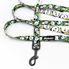 Long Dog Leash Bamboo Panda Psiakrew width 2 cm (0.78"),  black snap hook 7 cm (3,15")