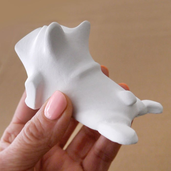 Sculpture French Bulldog White Yoga