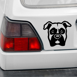 Boxer Psiakrew Hunde-Autoaufkleber für leichte Karosserien