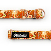 Half-Choke-Halsband Zimt-Lebkuchen, 2 cm breit, für kleine Hunde, goldene Accessoires