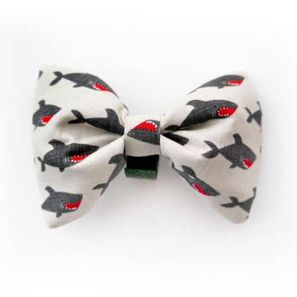 Dog Bow Tie, gift for dog, Pet Bow Tie, Bowtie, Collar Attachment, Sharks