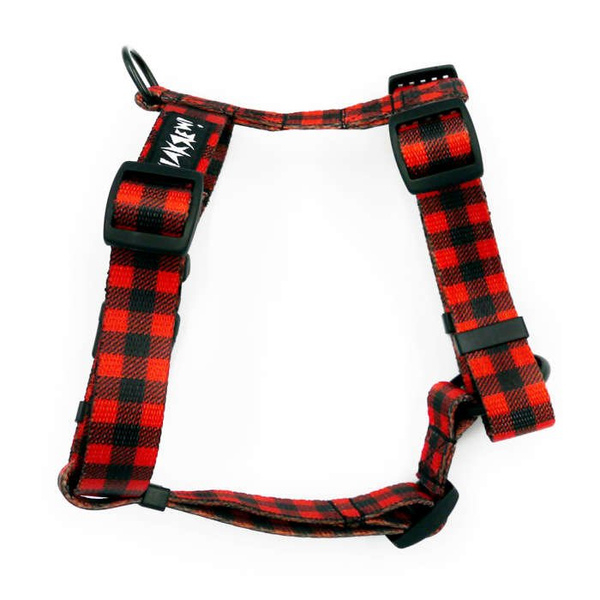 Szelki dla Psa Typu Guard dla mniejszych psów, taśma 2 cm, model Lumberjack, czarne okucia