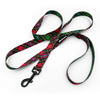 Smycz miejska dla małego Psa Tartan, szerokość 2 cm, czarny karabińczyk 7cm